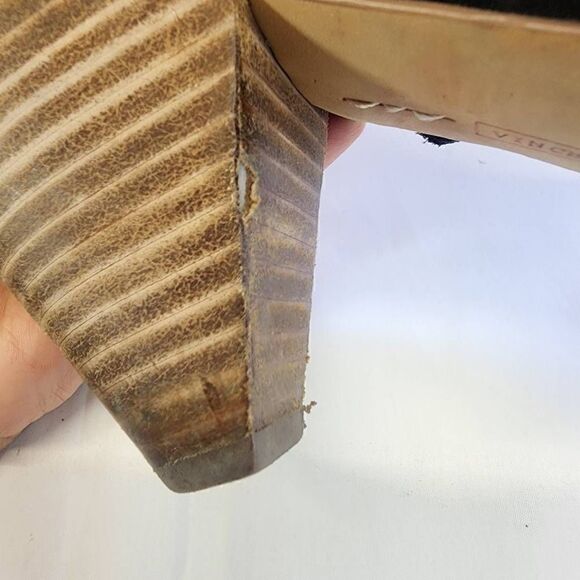 Vince Camuto Black Suede Ankle OpenToe Booties Size 8.5 - Picture 10 of 11